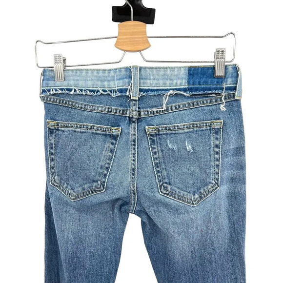 Amo Denim Twist Two Tone Skinny Jeans Cotton Rise & Shine Wash Blue Size‎ 25 - Picture 9 of 14